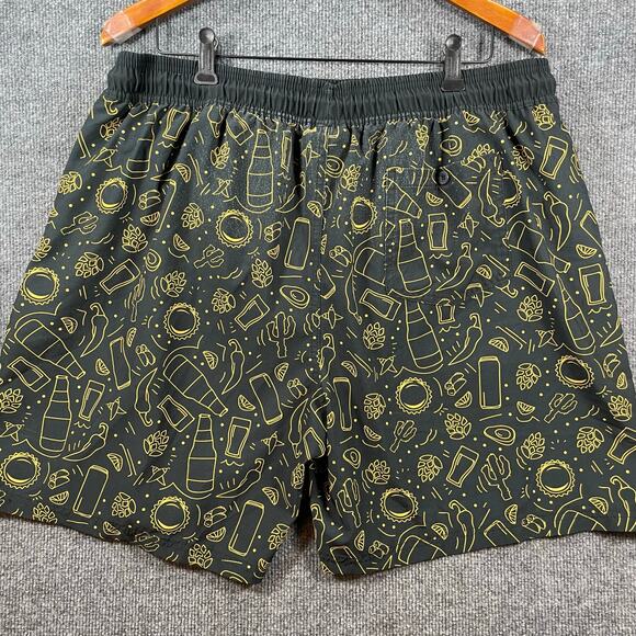 Modelo Swim Shorts Men's 2XL Black/Yellow Geometric Allover Lined Drawstring - Picture 9 of 10